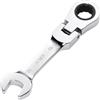 Draper 27965 HI-TORQ - Chiave combinata a cricchetto con testa flessibile, 10 mm