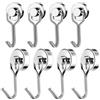 TOPCZY 8 pezzi di ganci magnetici extra forti, portachiavi magnetico, porta asciugamani magnetico, gancio magnetico rotante in metallo antiruggine per crociera, barbecue, cucina, frigoriferi, gadget, porte
