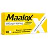 Maalox 400+400 MG, contro acidità di stomaco occasionale, 40 cpr