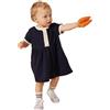 Petit Bateau A0BKN Abito A Maniche Corte Bimba 0-24 Smoking 3 Mesi