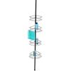 Wenko - Doccia angolare telescopica in acciaio inox, colore: nero