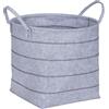 WENKO Cestello portaoggetti Nella L, cesto in feltro di qualità 100% poliestere grigio, di facile manutenzione, con cucitura decorativa e 2 manici per un trasporto agevole, 79 l, Ø 48 x 44 cm