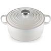 Le Creuset Cocotte rotonda Evolution in ghisa vetrificata con Coperchio, diameter 24 cm, Meringue, 21177247164430