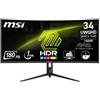 Msi Monitor 34" ( LED 3440x1440 UWQHD 180Hz ) MAG 342CQR E2 Curvo Black 9S6
