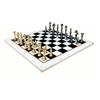 Handmade 38.1cm X da Collezione Bianco Marmo Scacchi Gioco Tavolo Set Ottone Fatti Pezzi