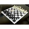Handmade 43.2cm x Torneo Scacchi Vinile Pieghevole Gioco Con Solido Plastica Pezzi