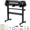 VEVOR Macchina da Taglio per Vinile, Larghezza di Alimentazione Max. 870 mm, Doppie Lame, Forza e Velocità Regolabili, Display LED, Stampante per Plotter da Taglio in Vinile con Software Signmaster