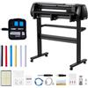 VEVOR Macchina da Taglio per Vinile, Larghezza di Alimentazione Max. 870 mm, Doppie Lame, Forza e Velocità Regolabili, Display LED, Set Stampante per Plotter da Taglio Vinile con Accessori e Software
