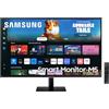 Samsung Smart Monitor M5 (S32DM502), Flat 32'', 1920x1080 (Full HD), Smart Hub con app di streaming, Office 365, Gaming Hub, Speaker integrati, Telecomando, WiFi, HDMI, USB