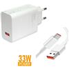 XIAOMI CARICABATTERIE ORIGINALE DA CASA CAVO Type C MDY-16-EF 33W TURBO CHARGE WHITE BULK SMARTPHONE