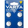 VARTA PILA A BOTTONE AL LITIO CR2016 3V CONFEZIONE DA 4 PEZZI