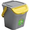 Stefanplast Pattumiera verticale 28 L Eco way Grigio / Giallo