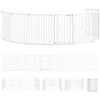 PawHut Recinto per Cani a 8 Pannelli Modulabili con Chiusura Automatica, in Acciaio e ABS, 61x3x75 cm, Bianco | Aosom Italy