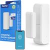 Hama Contatto Porta/finestra WiFi connesso (per porte/finestre/garage, Zigbee, Compatibile con Controllo vocale tramite Amazon Alexa/Google Assistant o Apple Siri), Bianco