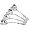 Ausla Set Cucchiaini da 4 Pezzi, Set Cucchiaini da caffè in Acciaio Inossidabile con Cucchiaino a Forma di Cuore, Cucchiaino da Dessertper caffè, Dessert e Zucchero, 102x24mm