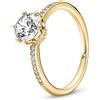 Pandora Klare Funkelnde Krone Solitärring 168289C01 Anello donna