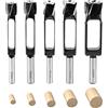 YWNYT Tagliafori per tasselli in legno, 8 mm/10 mm/12 mm/15 mm/20 mm, tagliatappi per tappi, trapano per sughero, tagliatappi profondo, trapano per il legno per la lavorazione del legno, produzione di