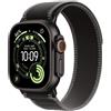 Apple Watch Ultra 3 GPS + Cellular 49mm Black Titanium Case with Black/Charcoal Trail Loop - S/M