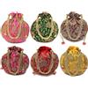 Binori Nuova Borsa Potli Tradizionale Etnica Da Donna - Set Di 6 Assortite