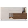 Web Convenienza Madia con Ante e Cassetti Made in Italy - Credenza Contenitore Collezione Riviera per Soggiorno Cucina Ingresso Sala da Pranzo Mobile Design moderno (Bianco lucido/Mercure, 180cm)