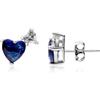 LUXURY MILANO Orecchini serena a lobo in argento con zirconi a cuore