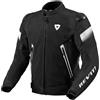 Rev'it Giubbotto Moto Tessuto Rev'it CONTROL AIR H2O Nero Bianco