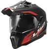 Ls2 Casco Moto Adventure LS2 MX701 EXPLORER HEXA Nero Rosso Grig