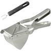 Fackelmann 9932450 - Spremiapatate a leva, forchetta per patate, picche patate, spilla per patate, acciaio inossidabile, plastica, argento, nero, argento, 29 x 10 x 8,5 cm