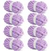 Hombys Filato di ciniglia grossa viola per uncinetto, maglia e coperte, morbido filato di peluche, 8 confezioni Jumbo (27 m, 226,8 g ciascuna)