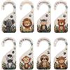 BOXOB 8pz Divisori per Armadio Bambini, Organizer Armadio in Legno Bambini da Neonato a 24 Mesi Decorazione Cameretta dei Divisori per Grucce Bifacciali la Casa (Animale)