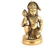 IS Antico Finitura Ottone Seduto Hanuman Ji Figurina Statua