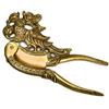 Ottone Pavone Yali Dado Taglierino Oro Altezza 12.7cm, Larghezza 6.3cm, Peso 210