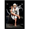 Dharvika Innovations Dipinto Di Sai Baba Oggetto Decorativo Per La Casa Con Cornice Sintetica