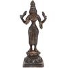 IS Statua Figurativa D'Argento Fatta A Mano Di Lakshmi, Dea, Con Finitura Vintage