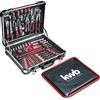 kwb Valigetta portautensili, set di utensili da 80 pezzi, in robusto alluminio, con serratura, imbottita con inserti in schiuma, set di utensili di alta qualità, ideale per l'officina e in viaggio