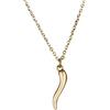 inSCINTILLE Collana Donna Uomo con Corno Portafortuna in Acciaio Inossidabile con Catena Regolabile (Oro Rosa, Acciaio inossidabile)