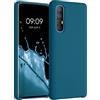 kwmobile Cover per Oppo Find X2 Neo Custodia - Back Case per Smartphone in Silicone TPU - Protezione Gommata - petrolio matt