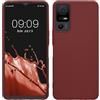 kwmobile Custodia Compatibile con TCL 40 NxtPaper 5G Cover - Back Case per Smartphone in Silicone TPU - Protezione Gommata - viola bordeaux
