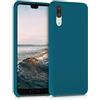 kwmobile Cover per Huawei P20 Custodia - Back Case per Smartphone in Silicone TPU - Protezione Gommata - petrolio matt