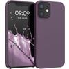 kwmobile Cover per Apple iPhone 12 mini Custodia - Back Case per Smartphone in Silicone TPU - Protezione Gommata - Iris pallido