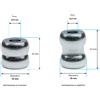 Plebani 04 distanziale regolabile 32/47 mm zincato per fissaggio inferriate ø mm 35