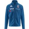 Kappa - Felpa con Zip, Uomo, Blu, Poliestere, Sci. 6Cento 687C Us, Taglia: S