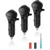 HATMINI Set di 3 prese accendisigari da 12 V con interruttore on/off, fusibile 10 A, indicatore LED - adattatore universale 12 V per pompa ad aria, frigorifero auto, videocamere da cruscotto ecc.