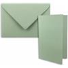 FarbenFroh by GUSTAV NEUSER 10 biglietti pieghevoli formato DIN B6 con buste, colore verde eucalipto, 120 x 170 mm, ideali per biglietti di invito, matrimonio, battesimo, comunione, cresima. Marchio: FarbenFroh