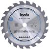 kwb 586157 Lama per seghe circolari per trucioli, legno/legno duro, 184 x 16 mm, tagli puliti, numero medio, 22 denti Z-22, lama per seghe CleanCut media, 184 x 16