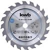 kwb 584357 Lama per seghe circolari per trucioli, legno/legno duro, 160 x 16 mm, tagli puliti, numero medio, 20 denti Z-20, lama per seghe CleanCut media, 160 x 16