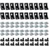BLCCLOY Set di 20 connettori per profilo in alluminio serie 2020, 20 pezzi, staffe angolari, 40 dadi a T e bullone a vite esagonale e rondella per fessura da 6 mm, accessori per guida in alluminio 20S