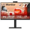 LG MONITOR 27 LED IPS 100HZ 16:9 FHD 5MS 250 CDM, WEBCAM, PIVOT, USB-C DOCK, DP/