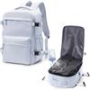 suradar Zaino Ryanair Sottovuoto da Viaggio con Pompa Wizzair Zaino con Sottovuoto Incorporato 40x30x20 Aereo Bagaglio a Mano 40x30x20 Vacuum Backpack Grigio