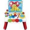 Chicco Art&Craft Desk, Banchetto Multiattivita, Elettronico Bilingue, Luci, Suoni, Frasi, Canzoni, 20 Bottoncini, 4 Ingranaggi, Tamburello, Abaco, 2 Schede Illustrate Fronte-Retro,Chicco,Eta 1-4 anni